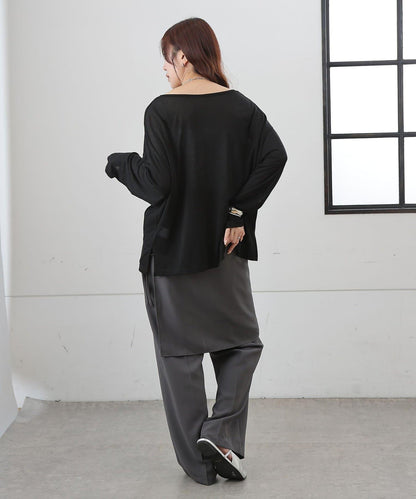 歐泊透紗平紋針織套頭上衣（網店限定）