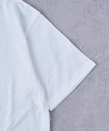 男女同款 大碼可選 竹節針織 顏料染Logo T恤