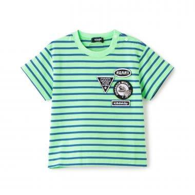 貼布條紋短袖T恤