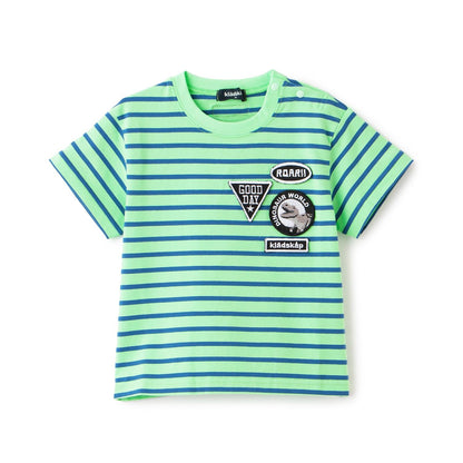 貼布條紋短袖T恤