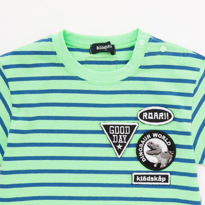 貼布條紋短袖T恤