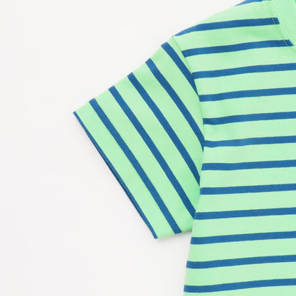 貼布條紋短袖T恤