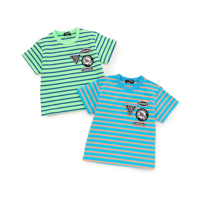 貼布條紋短袖T恤