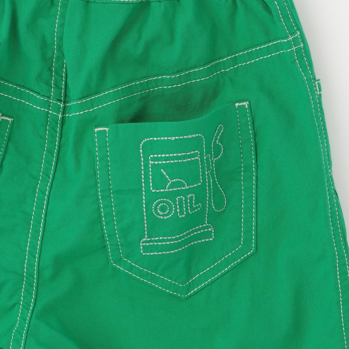 刺繡五分丈廚師褲