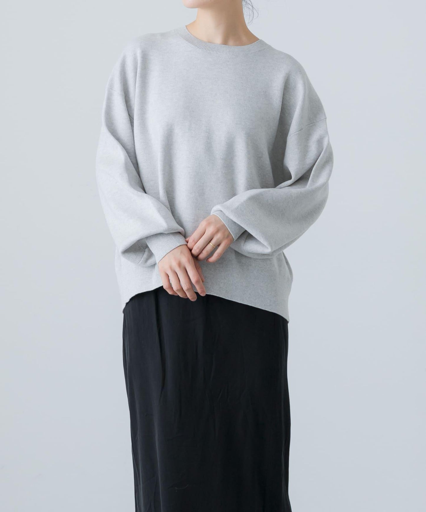 中性棉羊絨順滑針織套頭衫