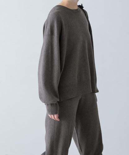 中性棉羊絨順滑針織套頭衫