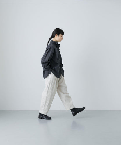 純棉荷葉邊領襯衫