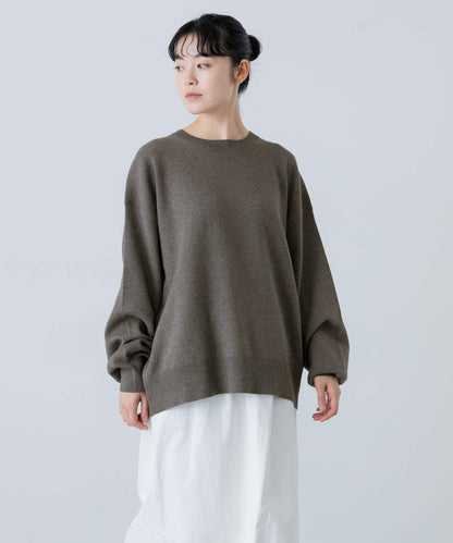 中性棉羊絨順滑針織套頭衫