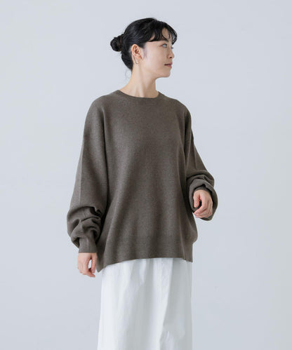 中性棉羊絨順滑針織套頭衫