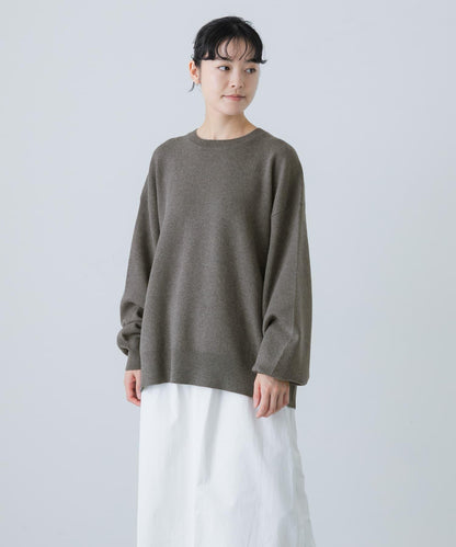 中性棉羊絨順滑針織套頭衫