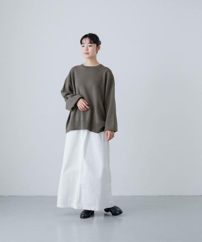 中性棉羊絨順滑針織套頭衫