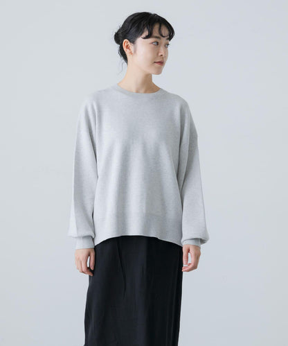 中性棉羊絨順滑針織套頭衫