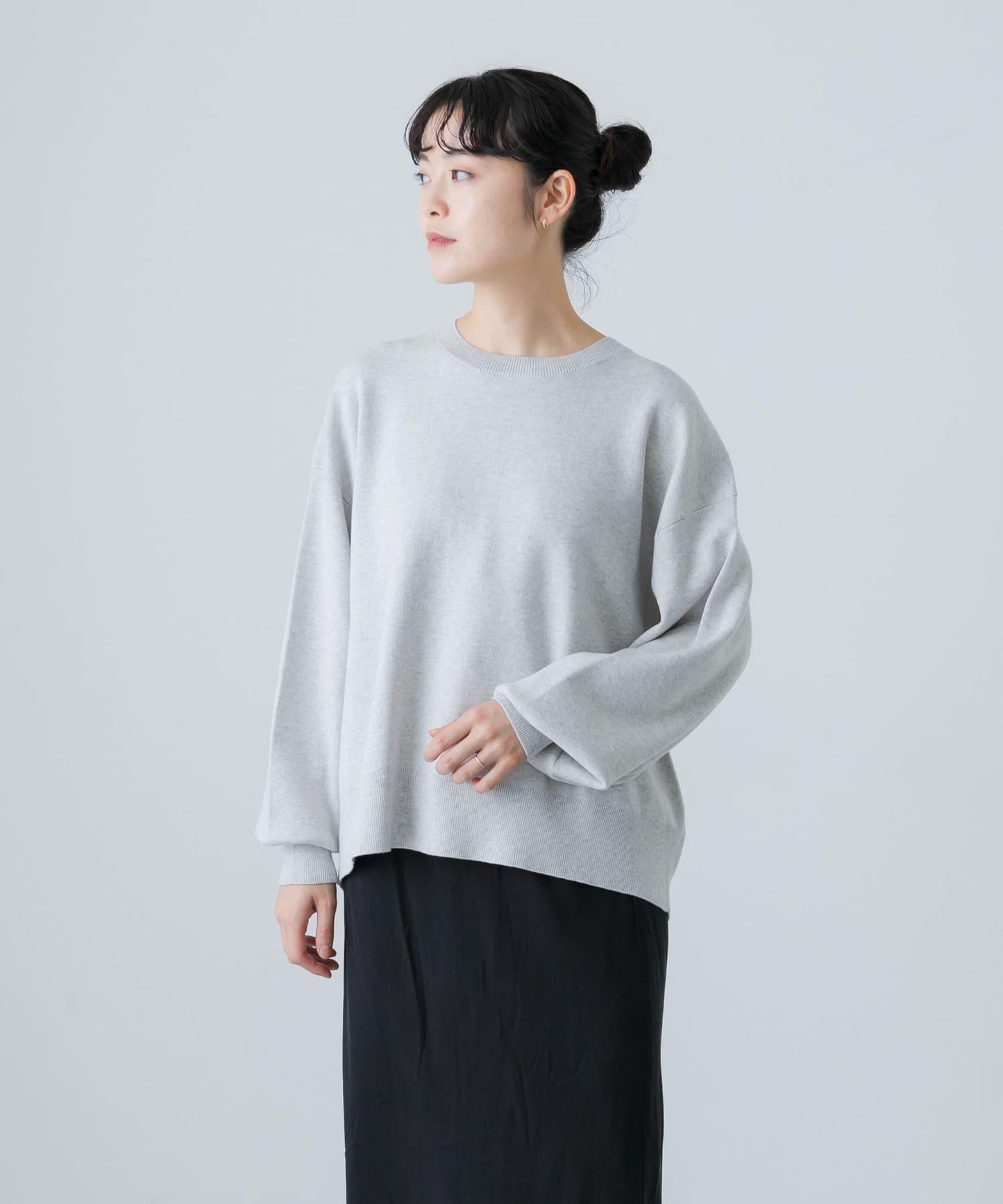 中性棉羊絨順滑針織套頭衫