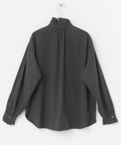 純棉荷葉邊領襯衫