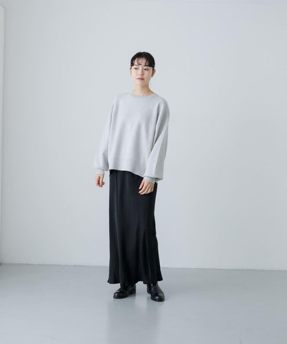 中性棉羊絨順滑針織套頭衫