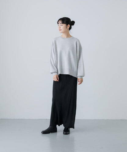 中性棉羊絨順滑針織套頭衫