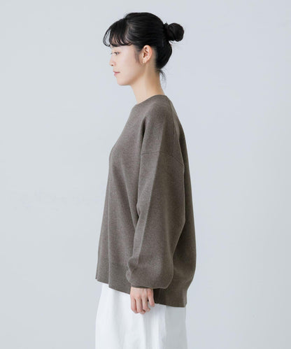 中性棉羊絨順滑針織套頭衫