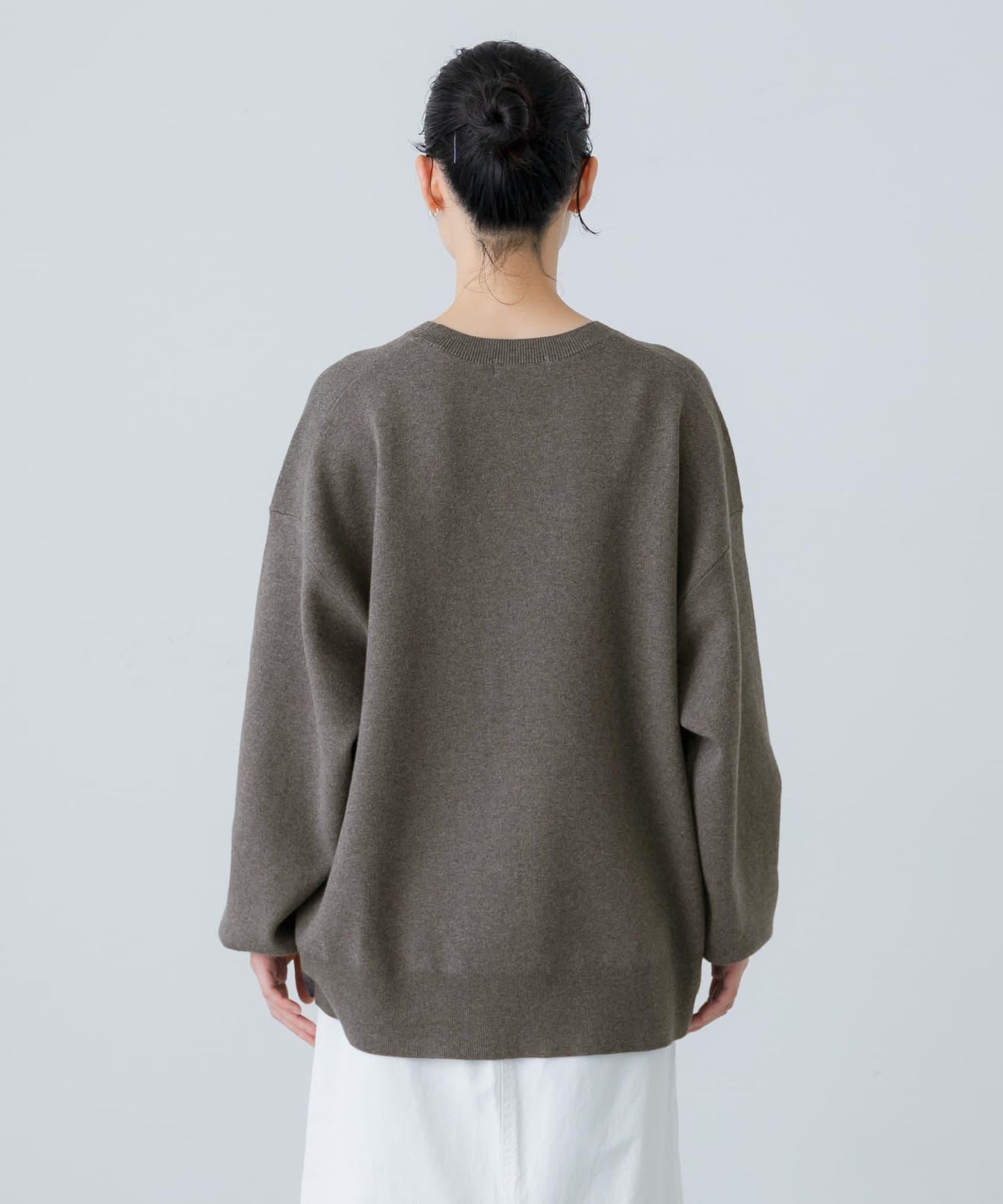 中性棉羊絨順滑針織套頭衫