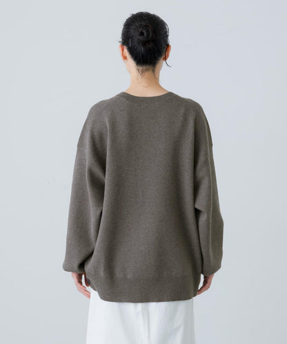 中性棉羊絨順滑針織套頭衫