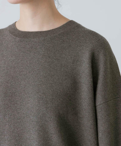 中性棉羊絨順滑針織套頭衫