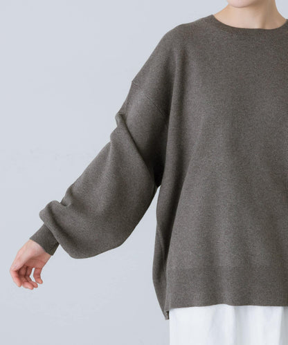 中性棉羊絨順滑針織套頭衫