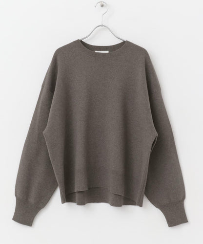 中性棉羊絨順滑針織套頭衫