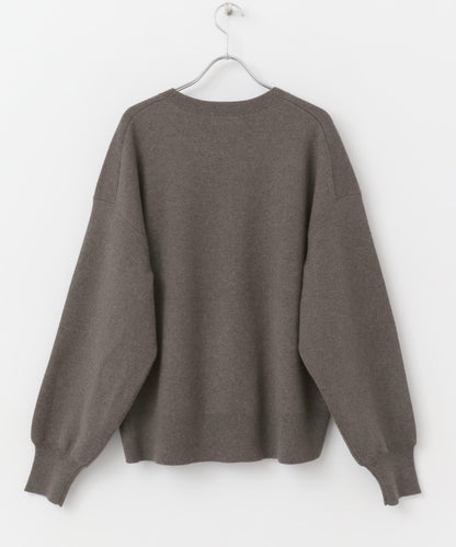 中性棉羊絨順滑針織套頭衫