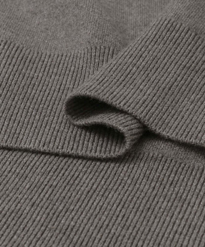 中性棉羊絨順滑針織套頭衫