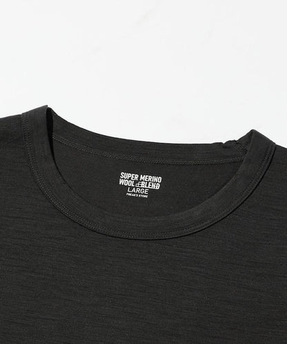 可機洗 美利奴羊毛混紡 長袖T恤