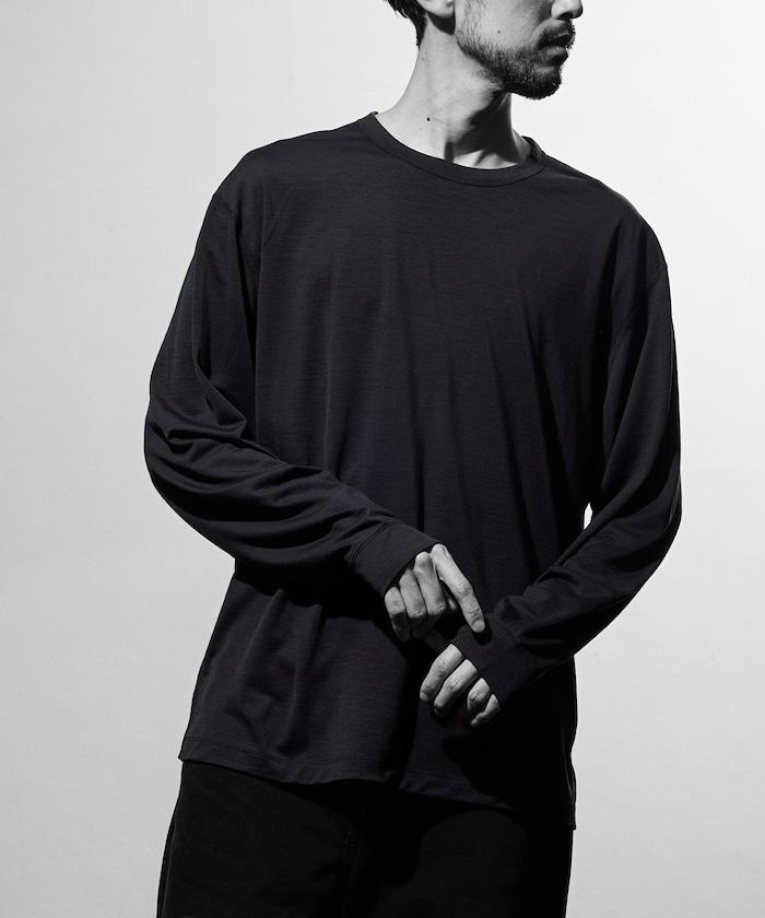 可機洗 美利奴羊毛混紡 長袖T恤