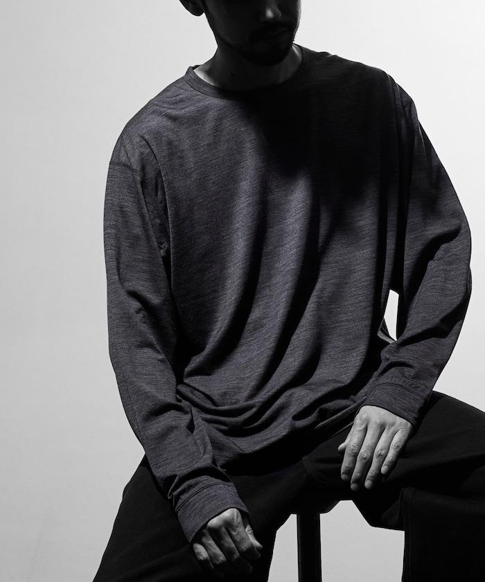 可機洗 美利奴羊毛混紡 長袖T恤