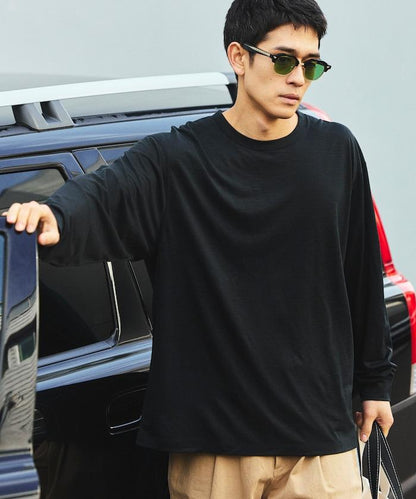 可機洗 美利奴羊毛混紡 長袖T恤