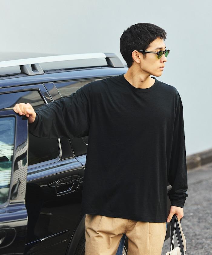 可機洗 美利奴羊毛混紡 長袖T恤