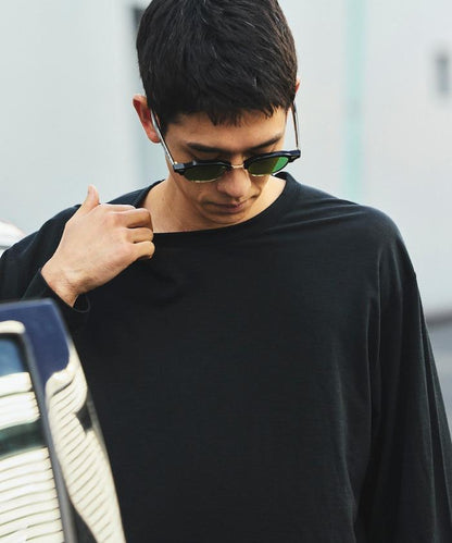 可機洗 美利奴羊毛混紡 長袖T恤