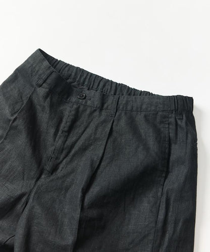 亞麻棉鬆緊休閒短褲