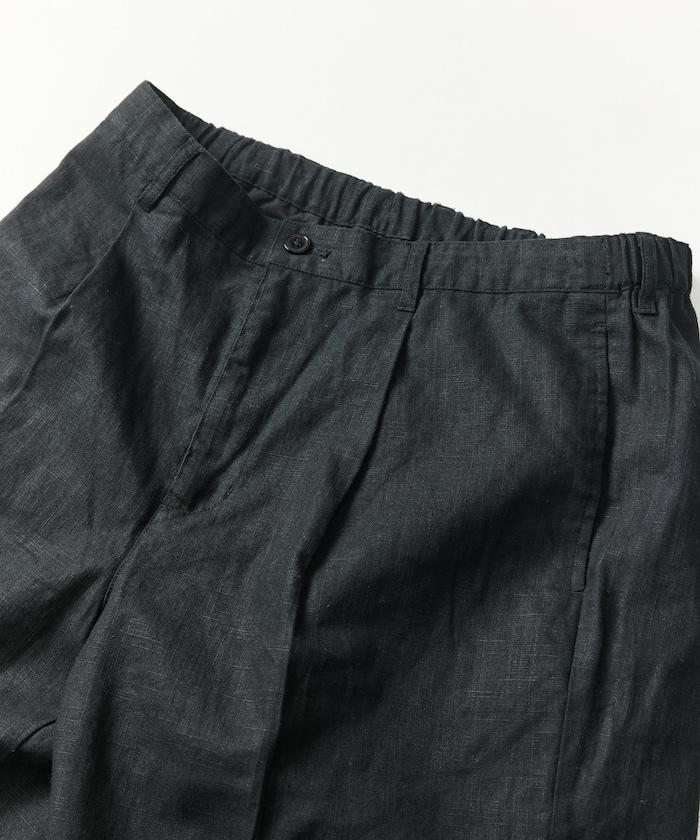 亞麻棉鬆緊休閒短褲