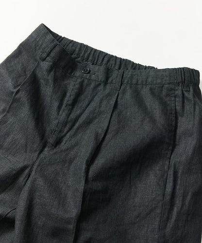 亞麻棉鬆緊休閒短褲