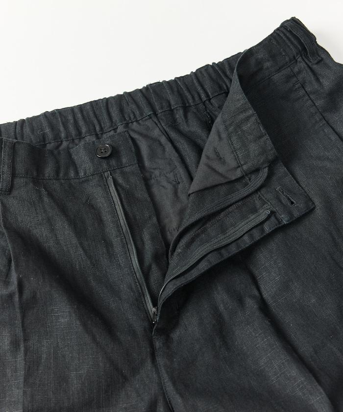 亞麻棉鬆緊休閒短褲