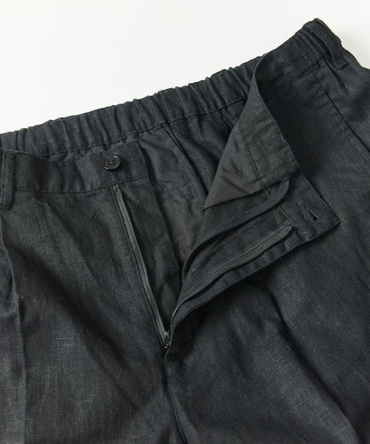亞麻棉鬆緊休閒短褲