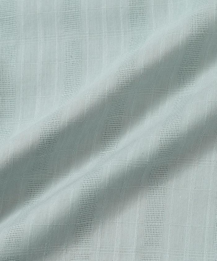 多比織寬鬆版開領短袖襯衫