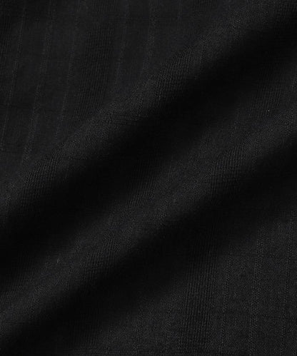 多比織寬鬆版開領短袖襯衫