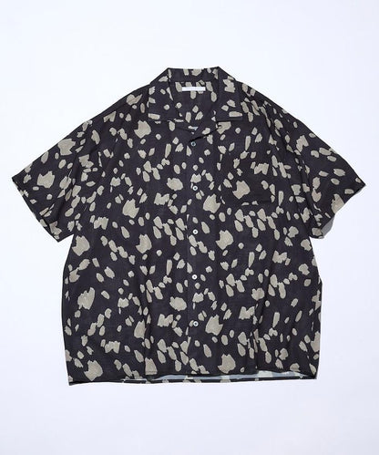 網眼材質 ＋ 寬鬆廓形 ＋ 滿版圖案設計 ＋ 開襟 ＋ 短袖襯衫 最終商品名： 網眼寬鬆廓形滿版圖案開襟短袖襯衫