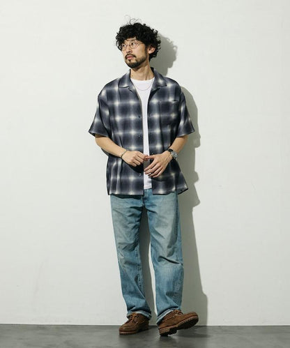 網眼材質 ＋ 寬鬆廓形 ＋ 滿版圖案設計 ＋ 開襟 ＋ 短袖襯衫 最終商品名： 網眼寬鬆廓形滿版圖案開襟短袖襯衫