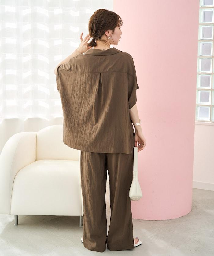 Nylon皺感褶襉褲子