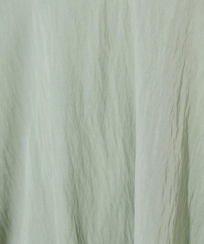 尼龍皺感法式袖襯衫