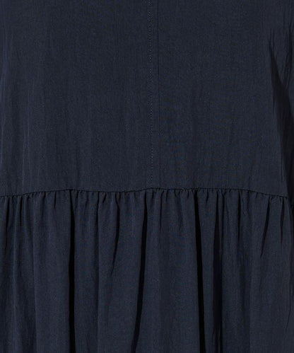 尼龍皺感 拼接層疊 輕盈面料 連衣裙