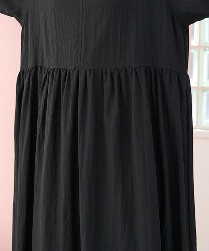 尼龍皺感 拼接層疊 輕盈面料 連衣裙