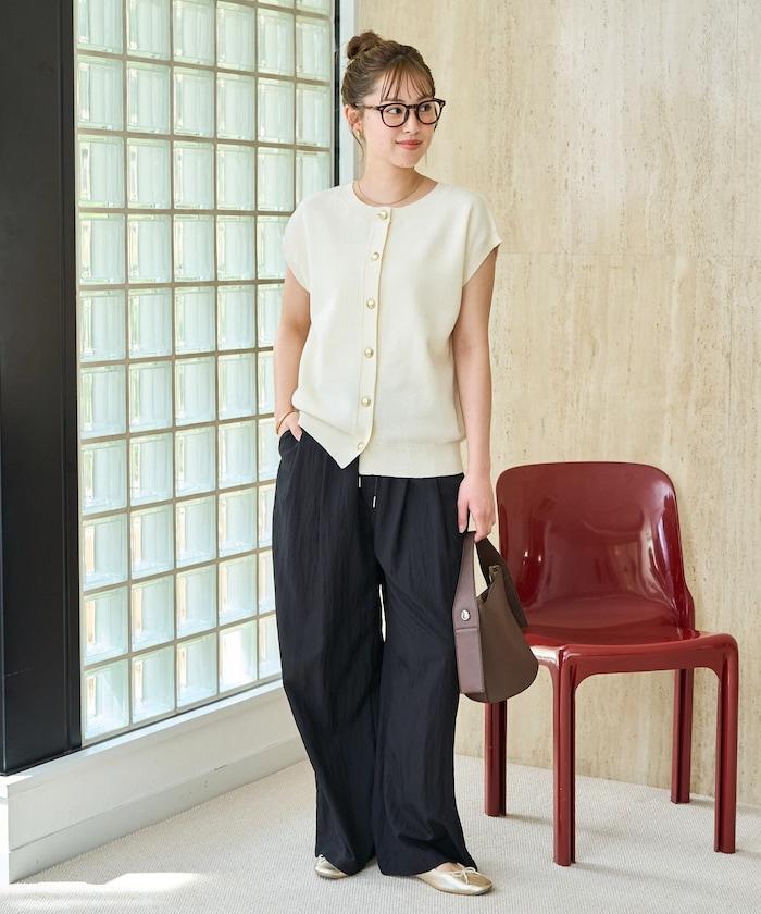 Nylon皺感褶襉褲子