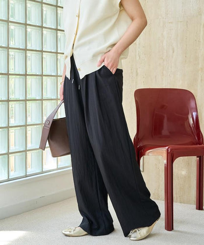 Nylon皺感褶襉褲子