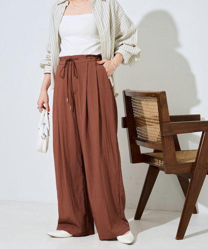 Nylon皺感褶襉褲子